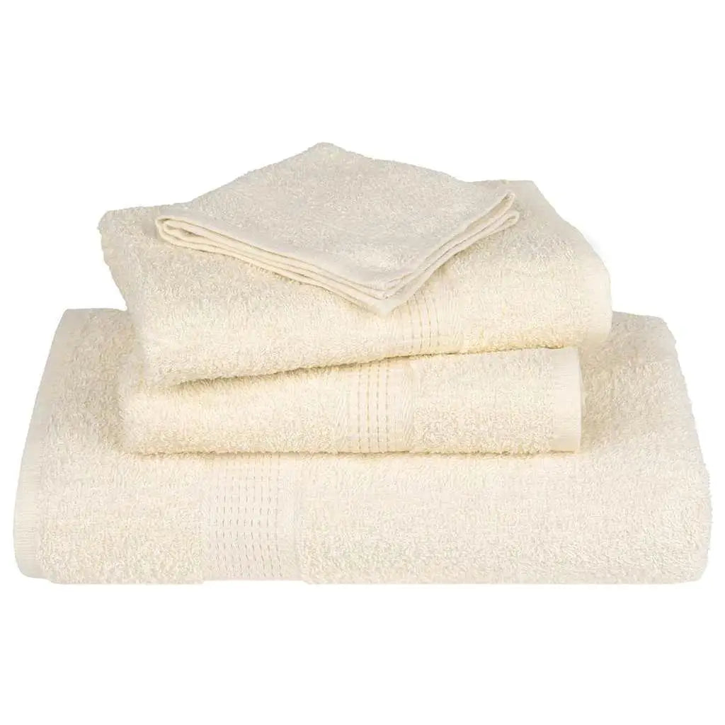 Set of 2 Cream Guest Towels – 30x50 cm 360 GSM – 100% Pure Cotton – Soft & Absorbent - UNITED KINGDOM