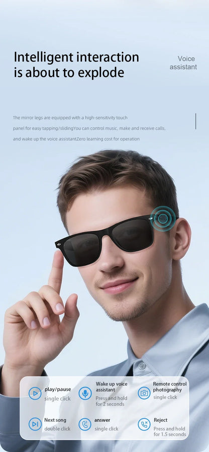 Xiaomi 4k Hd Ai Smart Glasses Camera Wearable Mini Camera Bluetooth Call Voice Assistant Control Smart Sports Camera Glasses
