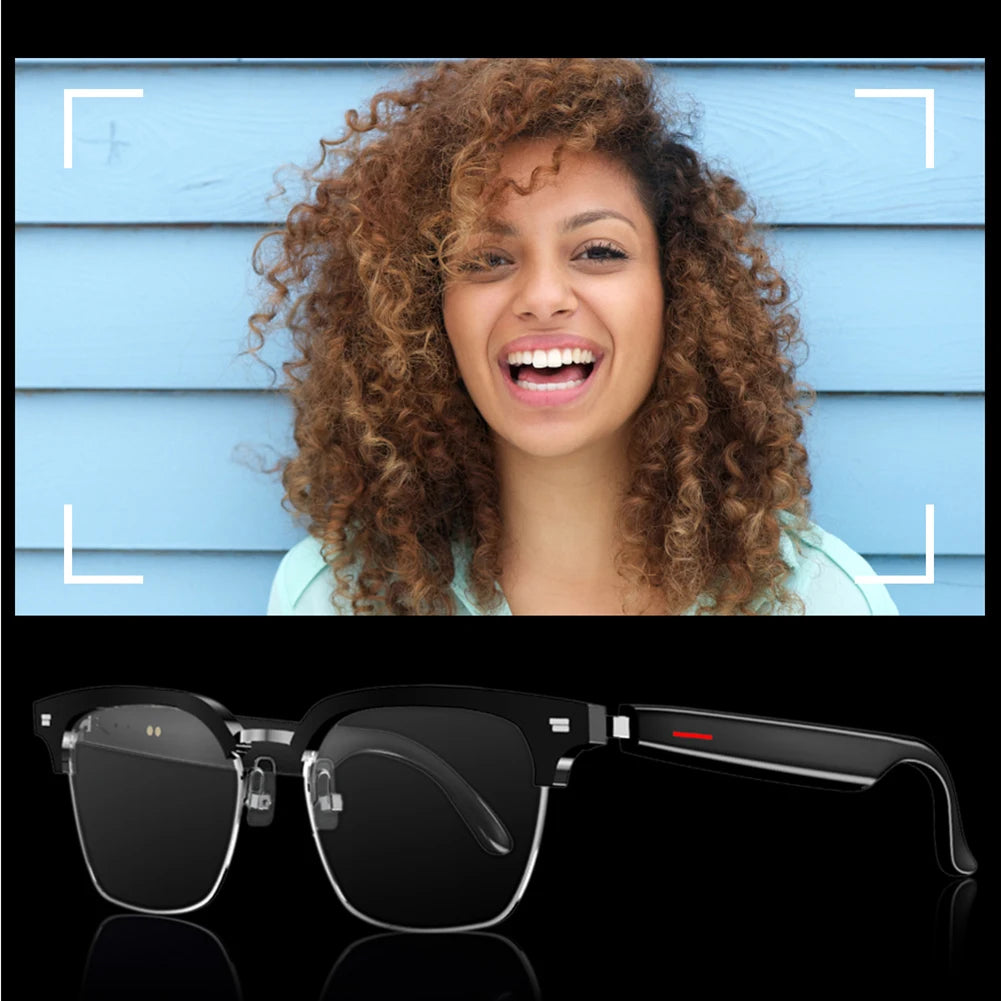 Outdoor Smart Bluetooth Glasses with Open‑Ear Speakers & Mic – AI Voice Assistant, Touch Control Sports Sunglasses | UK