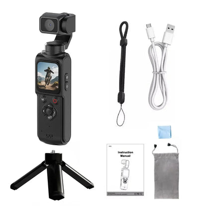 4K Pocket Gimbal Vlogging Camera | 330° Auto-Tracking, 18x Zoom, WiFi, 2400mAh, 30m Waterproof — Black or White
