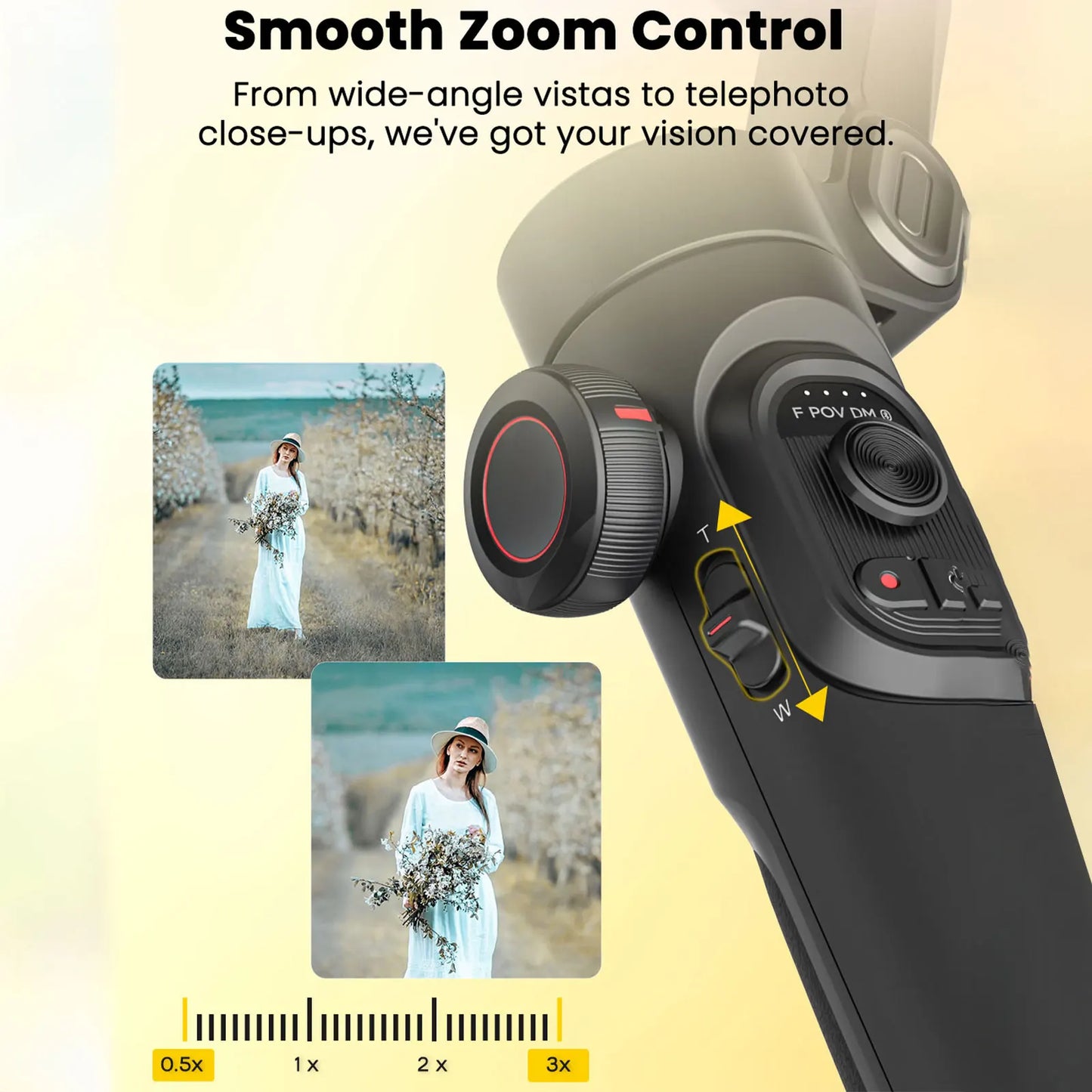 AOCHUAN Smart XE AI Gimbal - Professional Smartphone Stabilizer with No-App AI Tracking & Gesture Control - Perfect for TikTok & YouTube