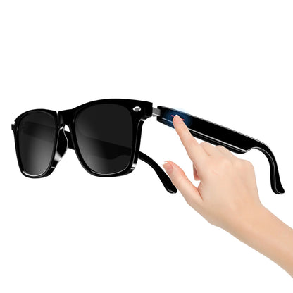 Outdoor Smart Bluetooth Glasses with Open‑Ear Speakers & Mic – AI Voice Assistant, Touch Control Sports Sunglasses | UK