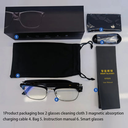 Outdoor Smart Bluetooth Glasses with Open‑Ear Speakers & Mic – AI Voice Assistant, Touch Control Sports Sunglasses | UK
