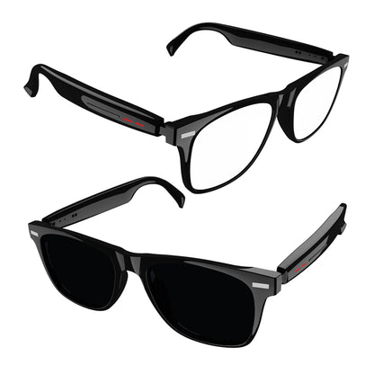 Outdoor Smart Bluetooth Glasses with Open‑Ear Speakers & Mic – AI Voice Assistant, Touch Control Sports Sunglasses | UK