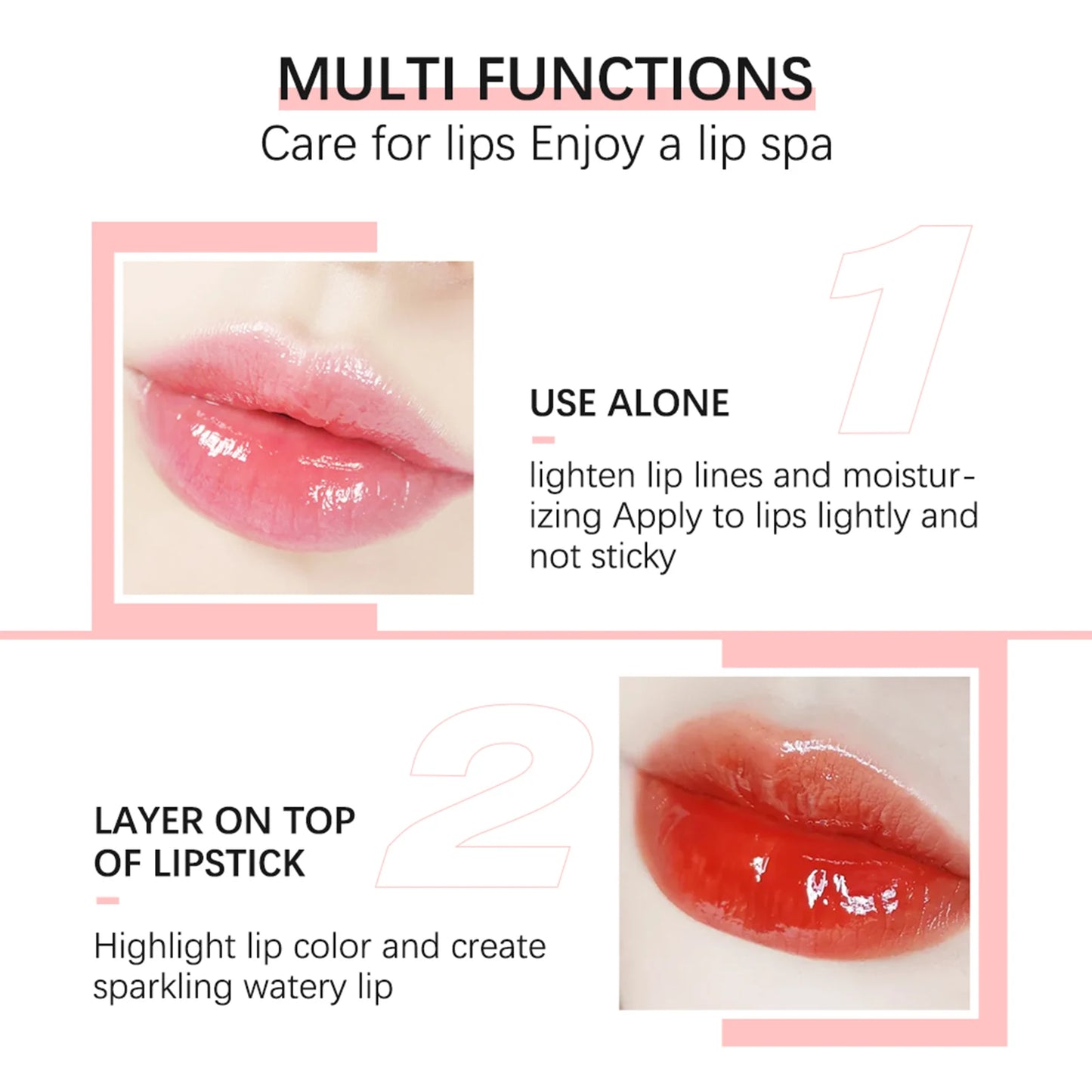 Hydrating Lip Glow Oil Long Lasting Plumping Lip Gloss Transparent Toot Lip Balm Moisturizing Lip Oil for Lip Care