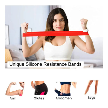 Resistance Bands [Set of 5] – Skin-Friendly Exercise Loop Bands with 5 Levels of Resistance for Strength Training, Yoga & Home Workouts – With Carry Bag