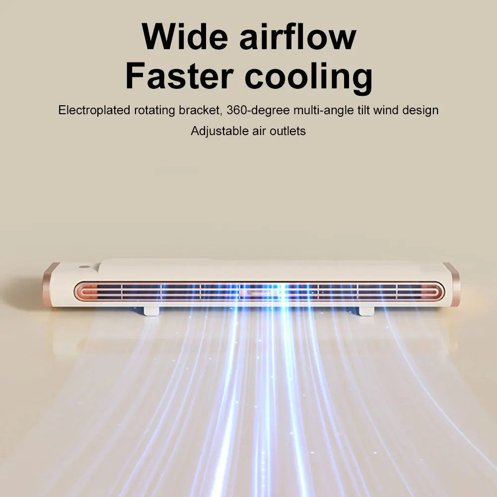 Space-Saving Air Condition Fan | Adjustable Vents Bladeless Tower Fan for Bedroom Home Office and Room | USB Powered