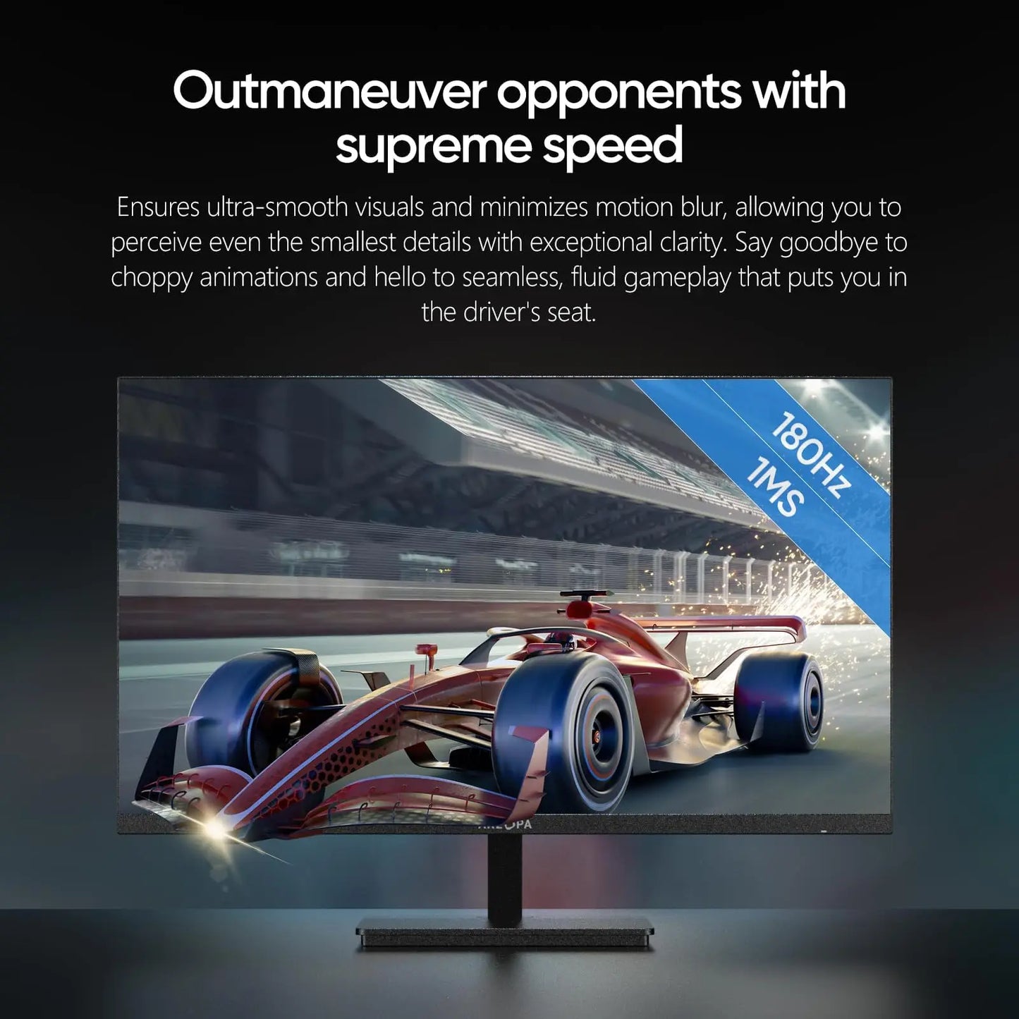 Arzopa M1RC 27" QHD 180Hz Fast IPS Gaming Monitor | 2560x1440, 1ms, G-Sync & FreeSync, HDMI 2.0, DP 1.4, Type-C
