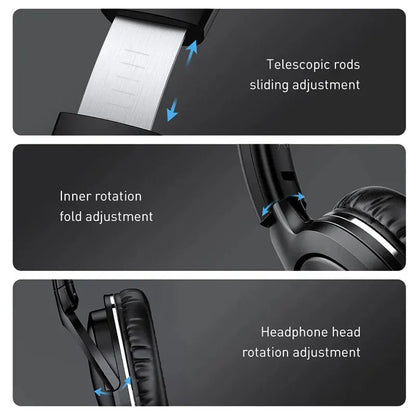 Baseus D02 Pro Wireless Bluetooth Headphones HIFI Stereo Earphones Foldable Sport Headset with Audio Cable foriPhone