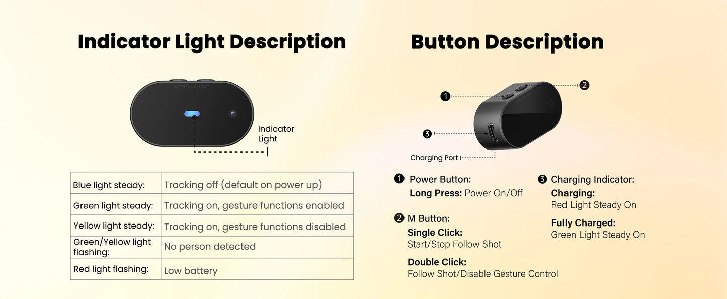 AOCHUAN Smart XE AI Gimbal - Professional Smartphone Stabilizer with No-App AI Tracking & Gesture Control - Perfect for TikTok & YouTube