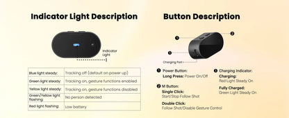 AOCHUAN Smart XE AI Gimbal - Professional Smartphone Stabilizer with No-App AI Tracking & Gesture Control - Perfect for TikTok & YouTube