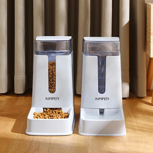 Tieker Automatic Pet Feeder Drinking Fountain 2-Pack Set Travel Pet Supplies Dog Food Cat Food Automatic Dispenser