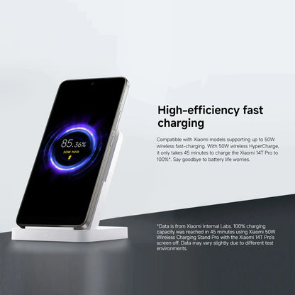 Xiaomi 50W Wireless Charging Stand Pro | Fast Wireless Charge, USB-C Input, Charging Indicator — White