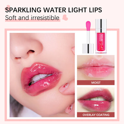 Hydrating Lip Glow Oil Long Lasting Plumping Lip Gloss Transparent Toot Lip Balm Moisturizing Lip Oil for Lip Care