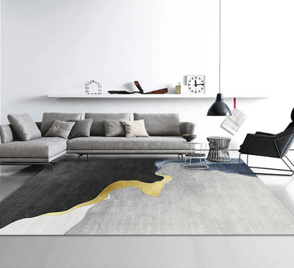 Nordic Geometric Abstract Area Rug – Modern Washable Living Room & Bedroom Carpet / Entrance Mat