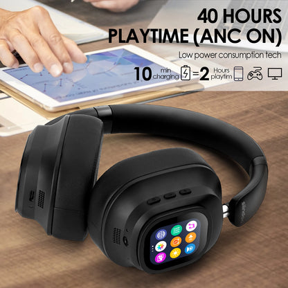 Siindoo JH-ANC930Plus Hybrid Wireless Headphone Active Noise Cancelling Headphones With Multi Magnetic Touch Control