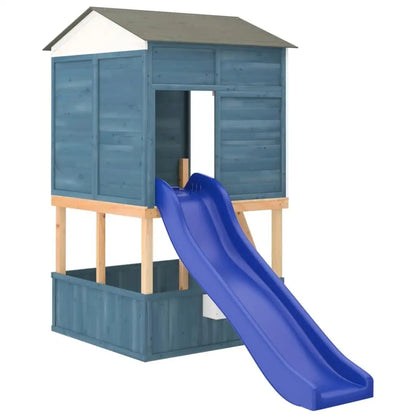 175x38x23 cm Blue Polypropylene Play Slide for Kids - Durable Outdoor Fun