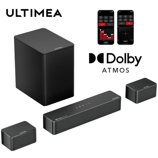 ULTIMEA 5.1 Soundbar with Dolby Atmos 3D Surround System Soundbar for TV with Wireless Subwoofer APP Control Home