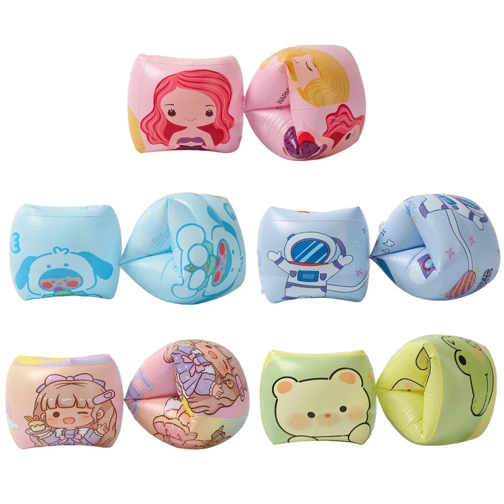 Cute Arm Floaties – Inflatable Swim Floater Sleeves for Kids Toddlers & Adults – PVC Swimming Arm Float Rings for Safe