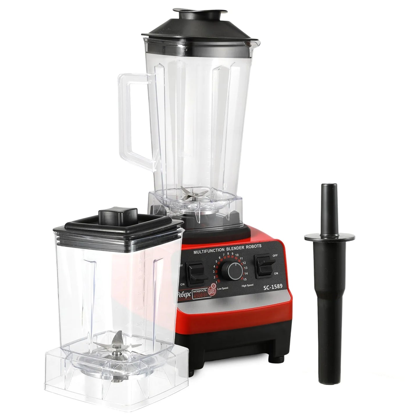 2 IN 1 Electric Blender 2000W Professional Mixer Juicer Smoothie Maker Fruit Vegtable Table Blenders Baby Food Processor