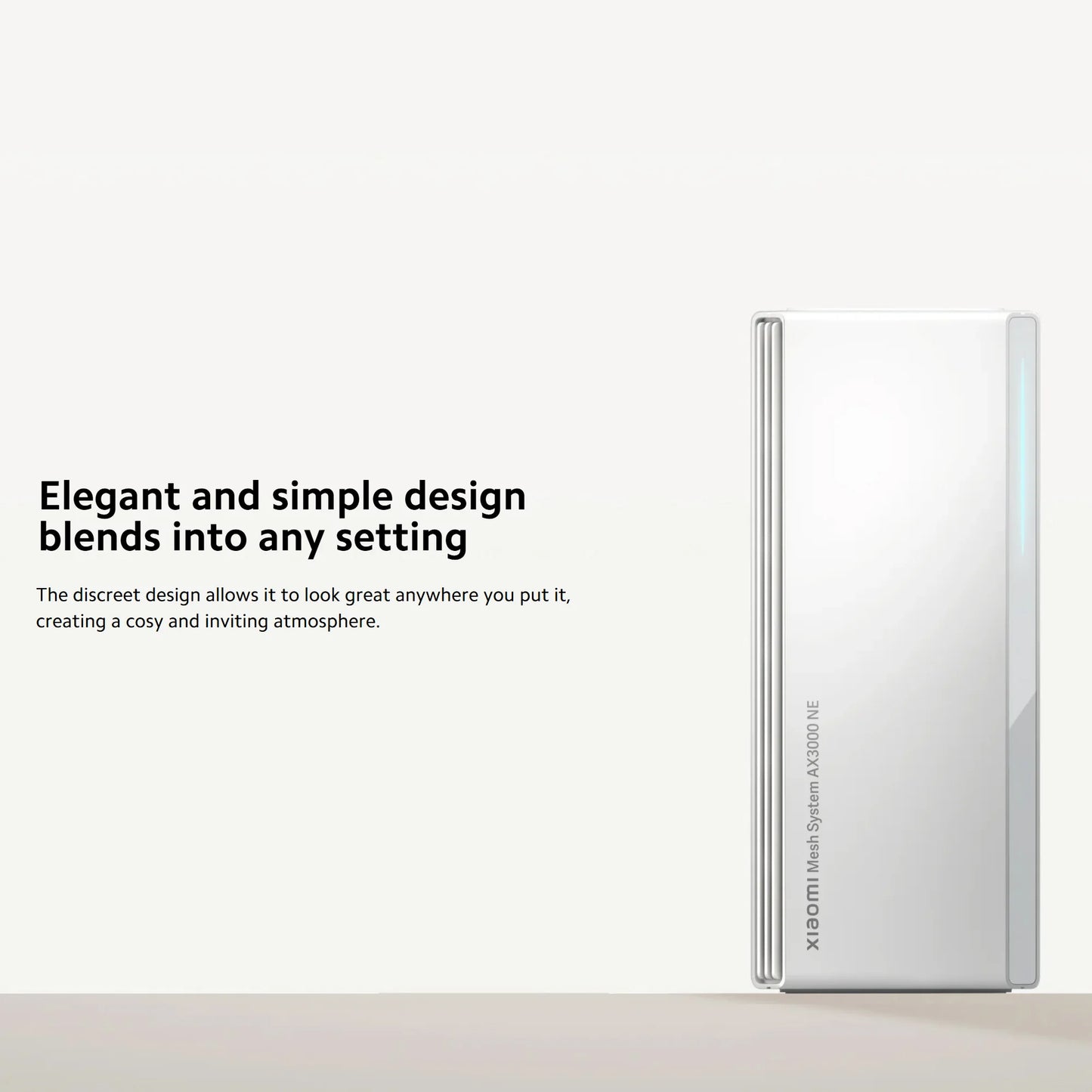 Xiaomi AX3000 NE WiFi 6 Mesh Router System | Dual-Band 3000Mbps, NFC, IPTV, App Control — White