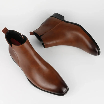 Men's Classic Chelsea Boots | Square Toe, Slip-On, British Style, Sizes EU 40-50 (US 7-17) — 10 Colours