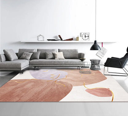 Nordic Geometric Abstract Area Rug – Modern Washable Living Room & Bedroom Carpet / Entrance Mat