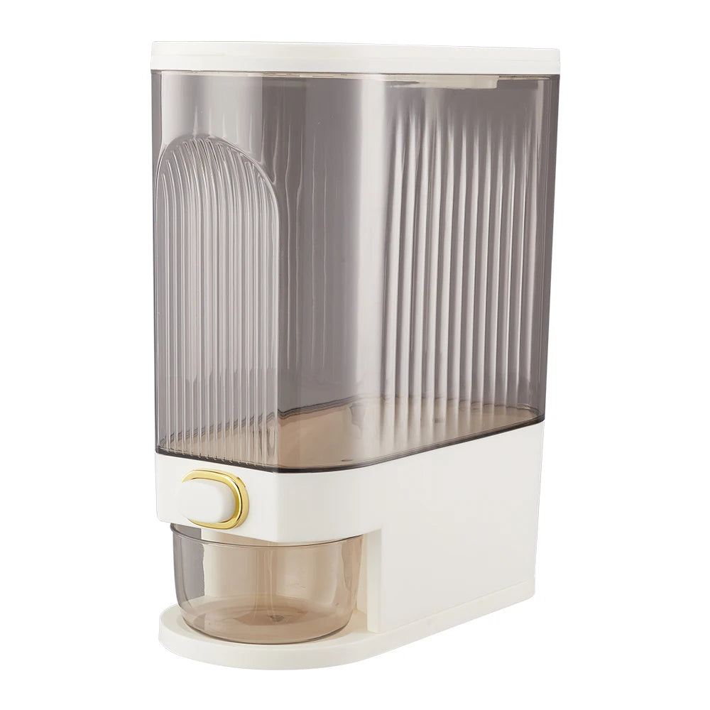 Airtight Rice Dispenser with Press Dispense | Transparent Storage Container, Pest Protection & Date Indicator — 5kg or 10kg