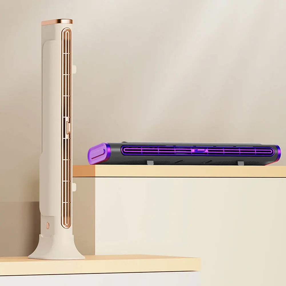 Space-Saving Air Condition Fan | Adjustable Vents Bladeless Tower Fan for Bedroom Home Office and Room | USB Powered