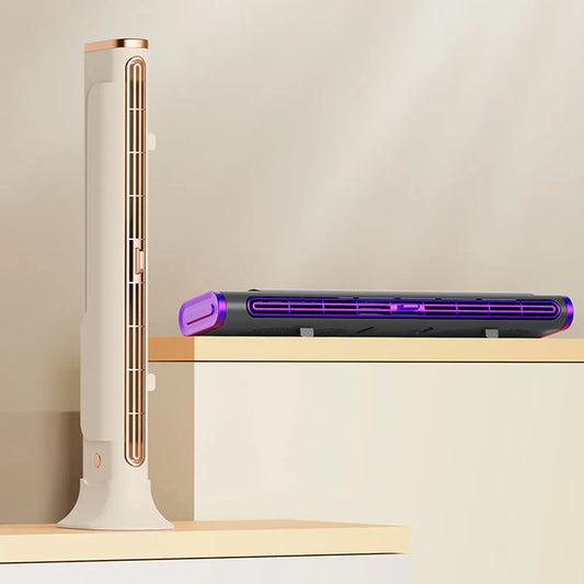 Space-Saving Air Condition Fan | Adjustable Vents Bladeless Tower Fan for Bedroom Home Office and Room | USB Powered