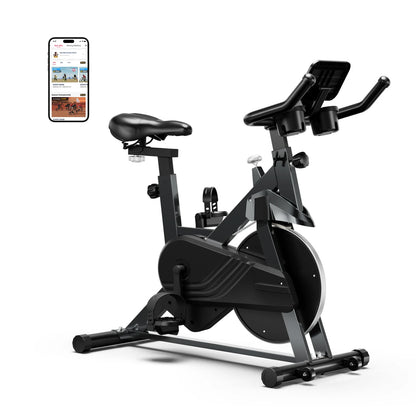Exercise Bike Home Ergometer Exercise Bike with Adjustable Magnetic Resistance Indoor Bicycle LCD Display 100 kg Load Capacity