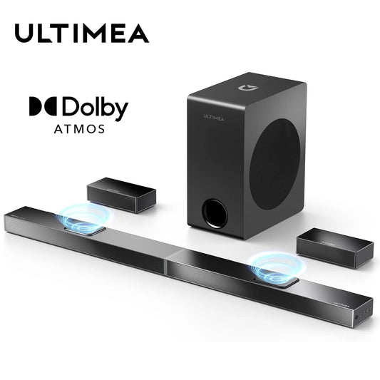 ULTIMEA 520W 5.1.2 Soundbar with Dolby Atmos for Smart TV,4K HDR Pass-through,Home Theater Wireless Bluetooth Soundbar
