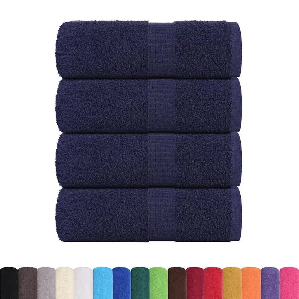 Soap Towels – Set of 4 – Navy Blue – 30x30 cm – 360 GSM – 100% Cotton - UNITED KINGDOM