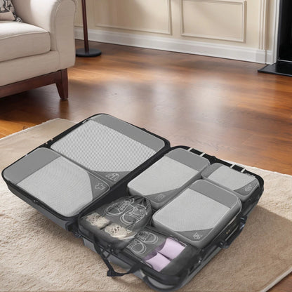 10pcs Compression Packing Cubes with Shoe Bags – Suitcase Storage Set & Carry‑On Luggage Organisers for Travel | UK
