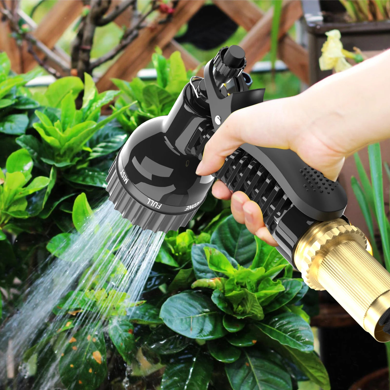 Expandable Garden Hose with 8-Function Adjustable Spray Gun – Lightweight Leak-Proof & Space-Saving