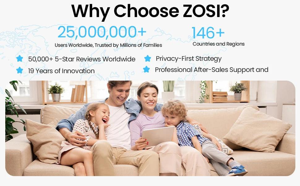 ZOSI C520M 4MP Indoor Smart Security Camera with 2.8’’ HD Screen Two-Way Video Calling 360° Pan Tilt AI Motion