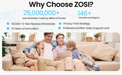 ZOSI C520M 4MP Indoor Smart Security Camera with 2.8’’ HD Screen Two-Way Video Calling 360° Pan Tilt AI Motion