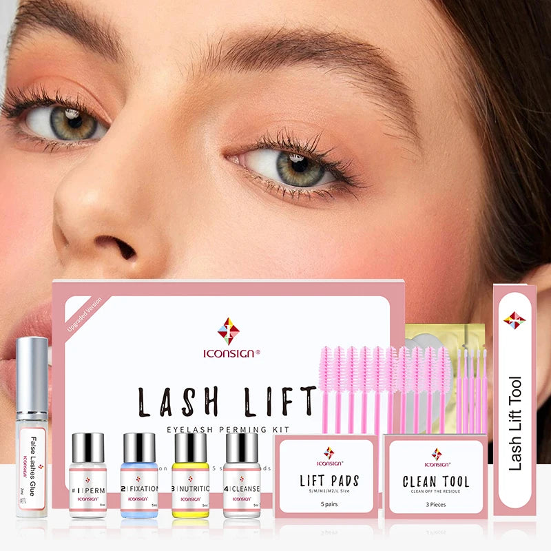 Lash Lift Kit | 6–8 Week Curl, Complete 10-Piece Set with Eye Pads & Brushes — Salon & Home Use
