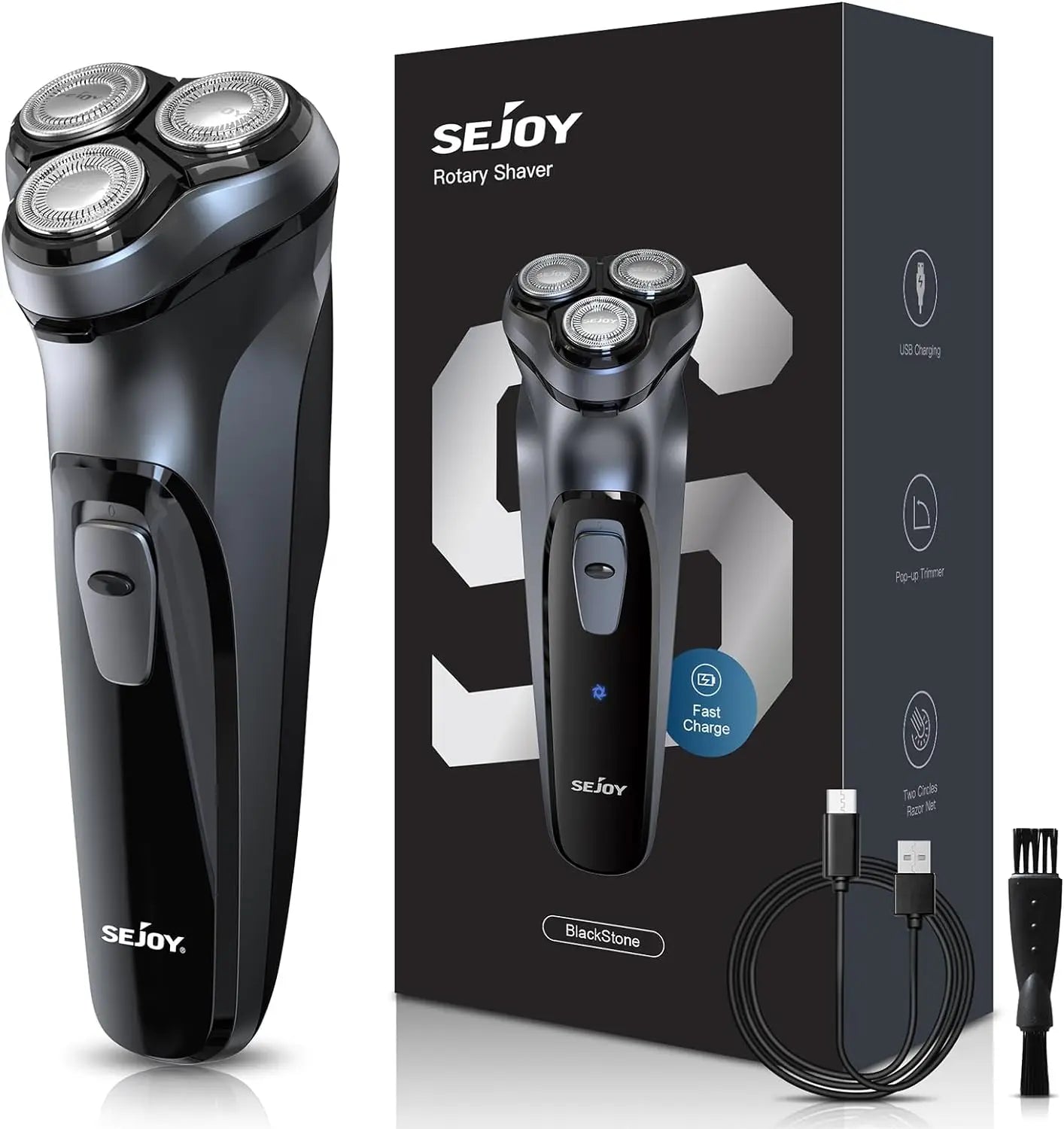 SEJOY Shaver Men USB Electric Shaver Powerful Beard Electric Razor Rechargeable WaterproofShaving Machine