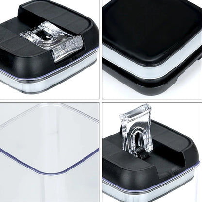【Lifeideas】7Pcs Airtight Food Storage Containers with Clasp Lids Plastic Clear Jars with Easy Lock Lid Kitchen Pantry Organize
