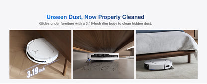 ECOVACS DEEBOT T50 PRO OMNI Robot Vacuum & Mop | 15,000Pa, TruEdge 2.0, ZeroTangle 2.0, OMNI Station — White