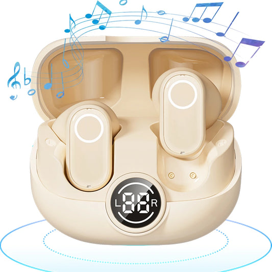 Wireless Earbuds with Built-in Microphone – Bluetooth 5.4 Waterproof Headset with Charging Case | TWS In-Ear Headphones for Sports, Workouts & Running