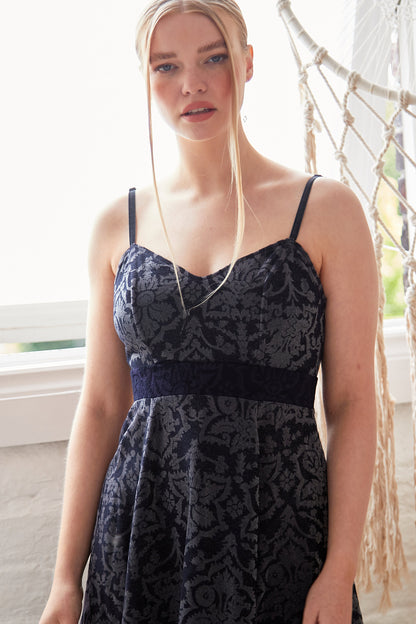 Jacquard Fit And Flare Dress