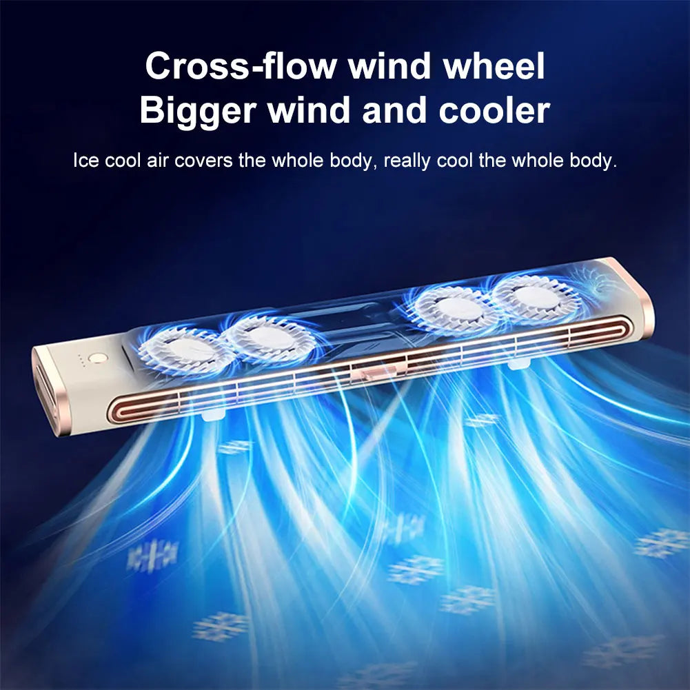 Space-Saving Air Condition Fan | Adjustable Vents Bladeless Tower Fan for Bedroom Home Office and Room | USB Powered