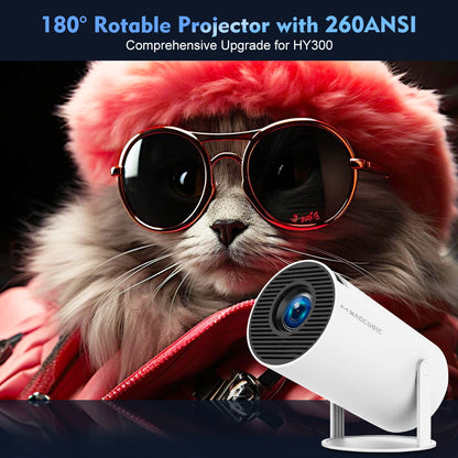 Magcubic Projector HY300 Pro 4K Android 11 Dual Wifi6 260ANSI Allwinner H713 BT5.0 1080P 1280*720P Home Cinema Outdoor