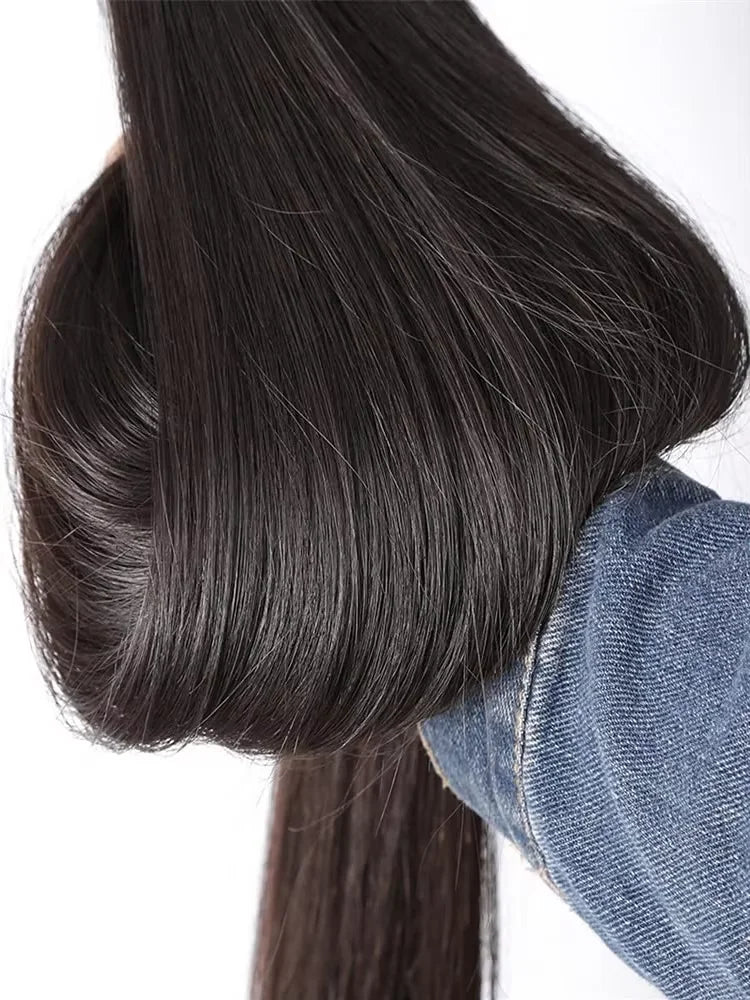 30–40 Inch Bone Straight Brazilian Human Hair Bundles – 100% Human Hair Weft, Natural Colour, 3–4 Bundle Deal | Remy | UK