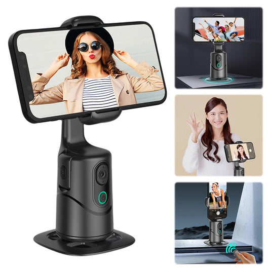 Auto Face Tracking Tripod No App Smart Shooting Stand Built-In Fill Light Follow-up Gimbal Stabilizer for Tiktok Video Recording