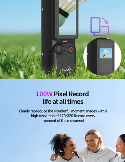 4K Portable Vlog Camera | 180° Rotatable Lens, 1.9" HD Screen, Built-in Fill Light & 2000mAh Battery — Black / White