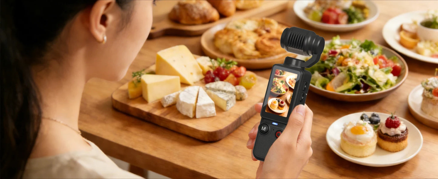 4K Portable Vlog Camera | 180° Rotatable Lens, 1.9" HD Screen, Built-in Fill Light & 2000mAh Battery — Black / White