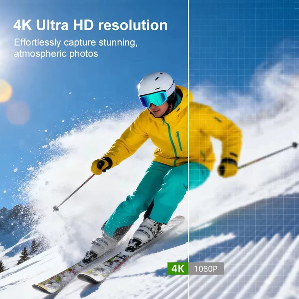 4K Pocket Gimbal Vlogging Camera | 330° Auto-Tracking, 18x Zoom, WiFi, 2400mAh, 30m Waterproof — Black or White
